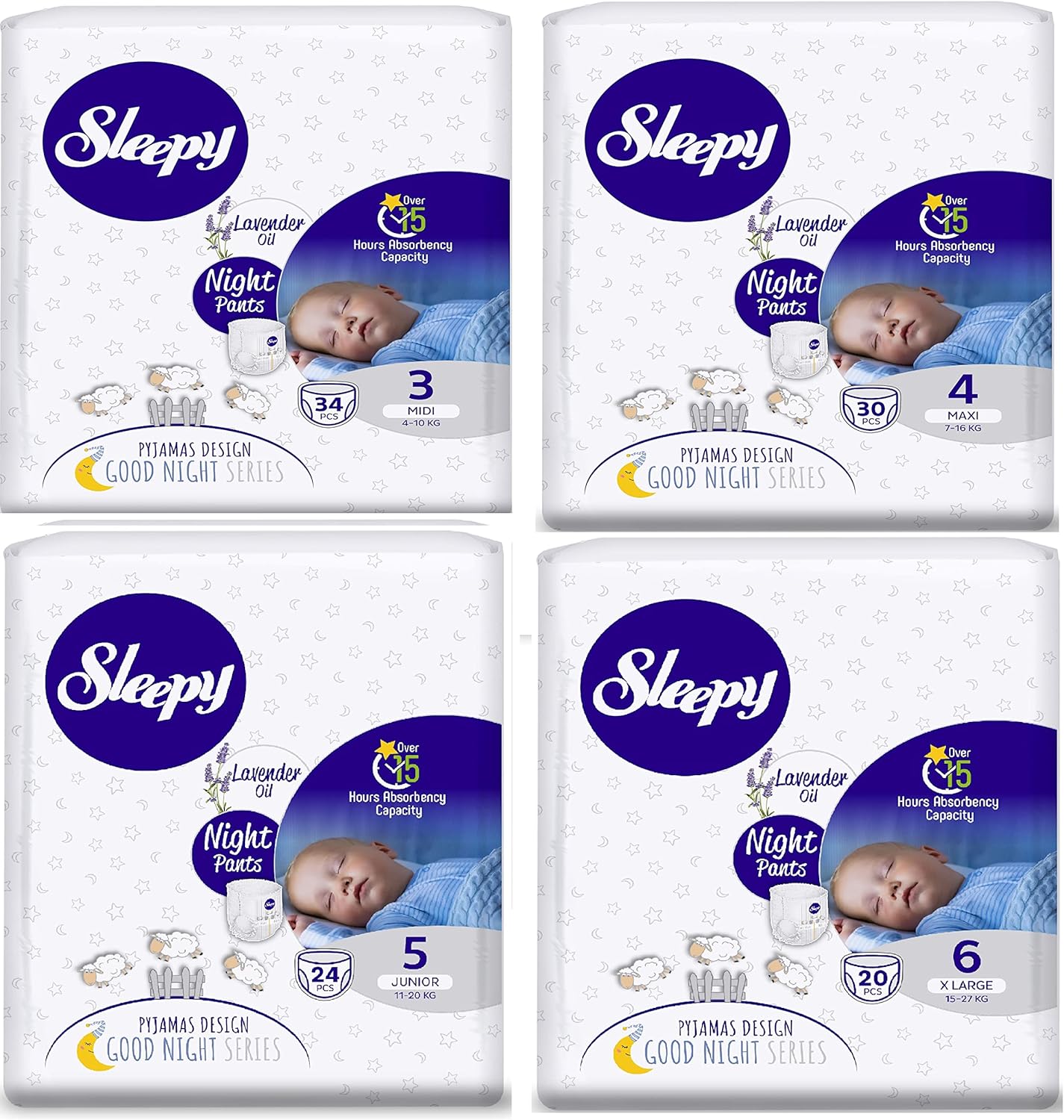 Overnight Slip-On Diaper Pants for Swaddler Babies -Disposable Leakproof Nappy Pants for Maximum 15hr Protection and Dry Night - Size 5 Junior (24-44Lbs, 24 Count) - Image 3